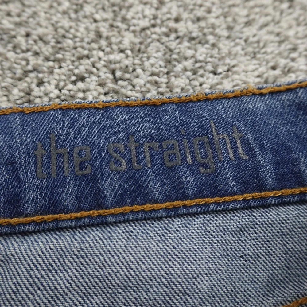 NEW 7 For All Mankind Jeans Mens 34X32 Dark Blue Denim Vintage Straight‎ Pants